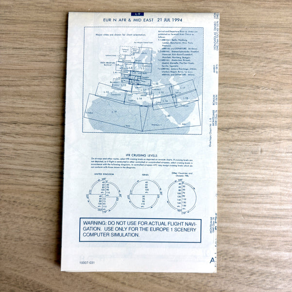 Jeppesen US high altitude Europe low altitude enroute charts - lot of 6 - vintage