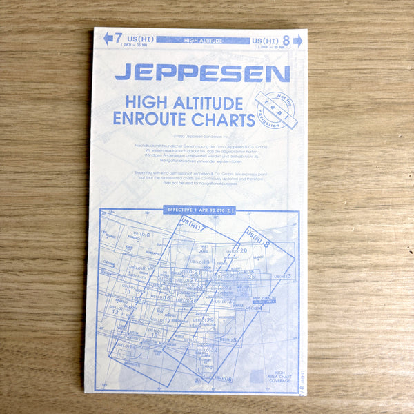 Jeppesen US high altitude Europe low altitude enroute charts - lot of 6 - vintage