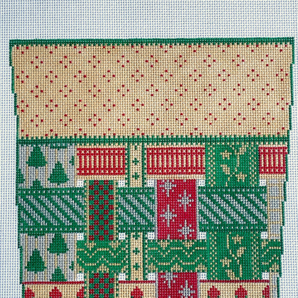 Whimsy and Grace Joan's Stocking - 13ct needlepoint canvas # 12541-13 - NextStage Vintage