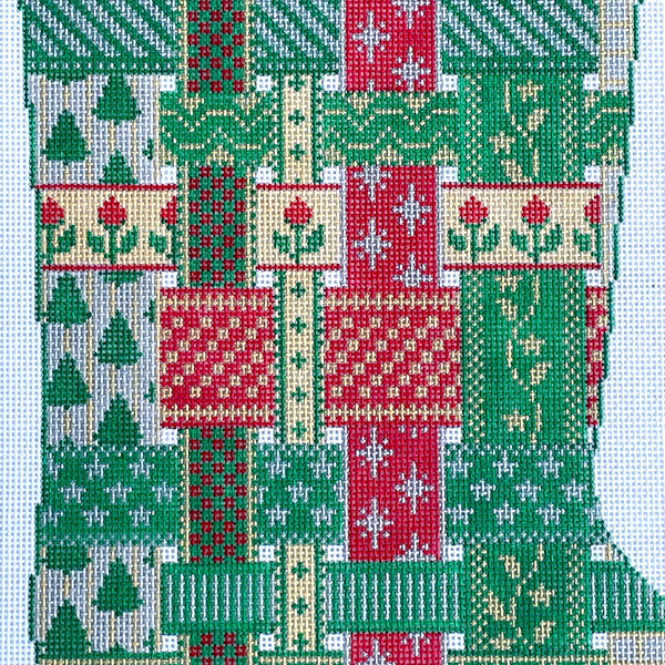 Whimsy and Grace Joan's Stocking - 13ct needlepoint canvas # 12541-13 - NextStage Vintage