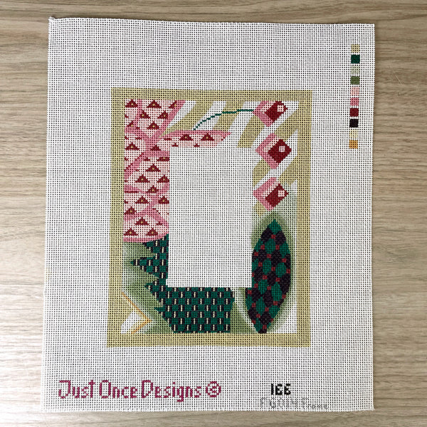 Just Once Designs Geometric Frame needlepoint canvas #FG014 - NextStage Vintage