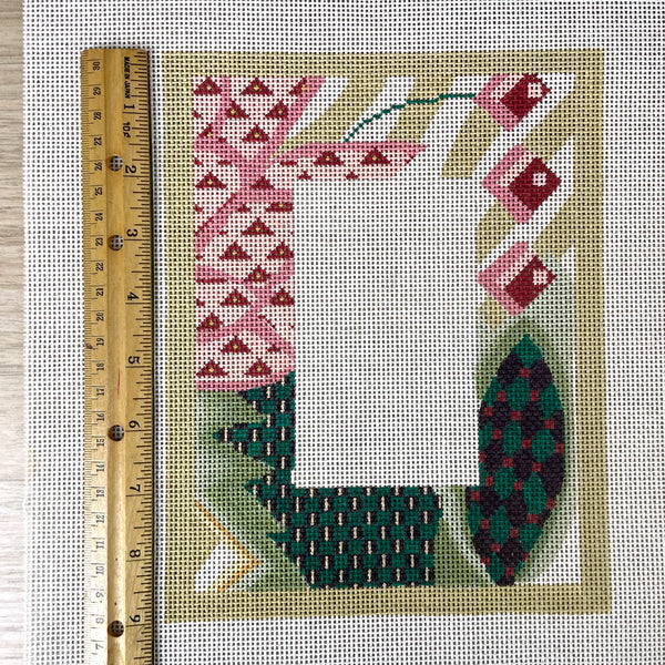 Just Once Designs Geometric Frame needlepoint canvas #FG014 - NextStage Vintage