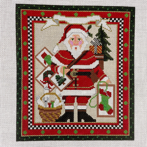 Kelly Clark Classic Stitching Santa needlepoint canvas KCN-S100F - NextStage Vintage