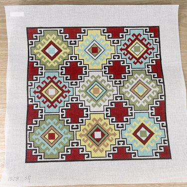 Susan Roberts Kilim I D needlepoint canvas #1579 - NextStage Vintage