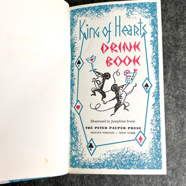 Vintage 1955 King of Hearts Drink Book by Peter Pauper Press – Mid-Century Cocktail Recipes