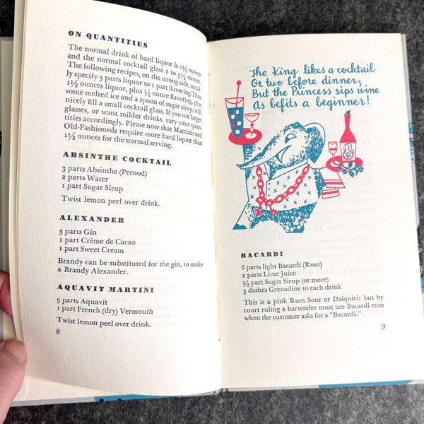 Vintage 1955 King of Hearts Drink Book by Peter Pauper Press – Mid-Century Cocktail Recipes