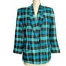 Anne Klein II linen plaid blazer - size 12P - 80s vintage - NextStage Vintage