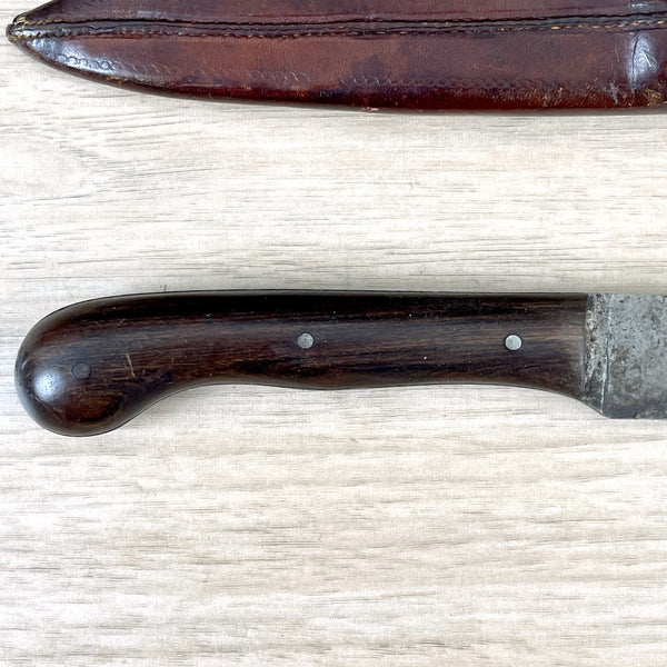 Joseph Rodgers Sons knife with leather sheath - antique - NextStage Vintage