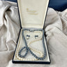 Kokusai simulated pearl necklace and earrings in gray and white - NextStage Vintage
