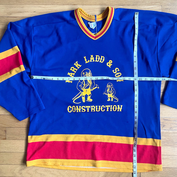 Mark Ladd & Son Construction Maska hockey jersey - mens large - vintage - NextStage Vintage