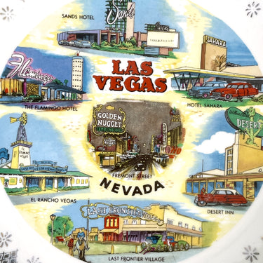 Las Vegas Nevada souvenir plate - 1950s road trip travel souvenir - NextStage Vintage