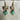 Gold Leaf Drop Earrings – Green & Red Stones - Woodland Inspired
