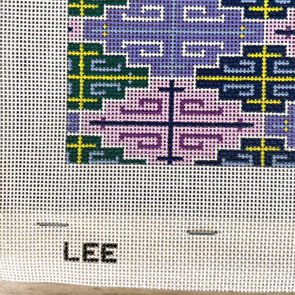 Lee's Needle Arts Purple Geometric insert needlepoint canvas - on stretcher - NextStage Vintage