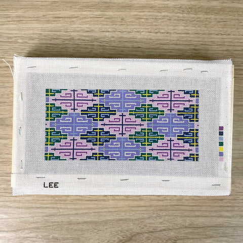 Lee's Needle Arts Purple Geometric insert needlepoint canvas - on stretcher - NextStage Vintage