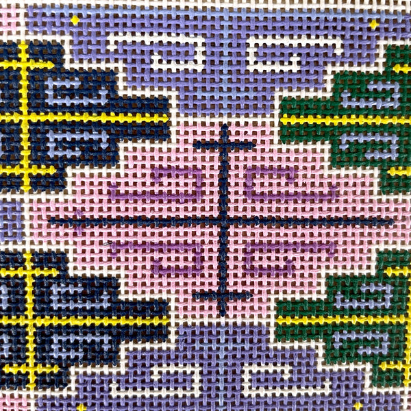 Lee's Needle Arts Purple Geometric insert needlepoint canvas #BB71 - NextStage Vintage