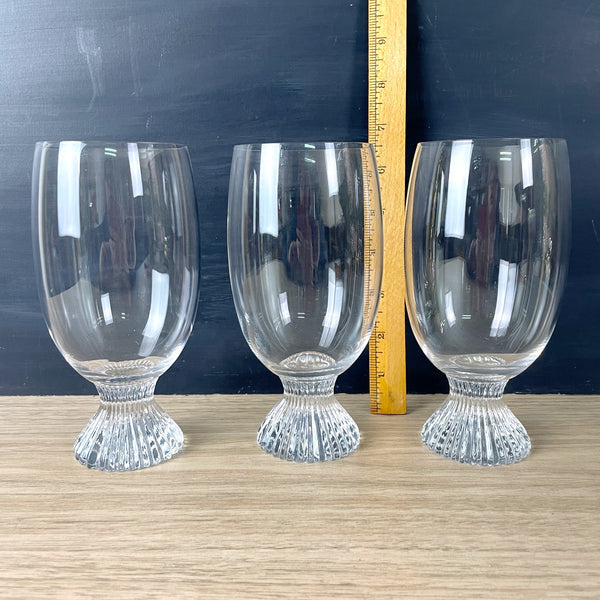 Lenox Icicle iced tea glasses - set of 3 - 1980s vintage - NextStage Vintage