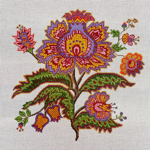 L'Esprit de France Tree of Life Floral needlepoint canvas PL-602 - NextStage Vintage