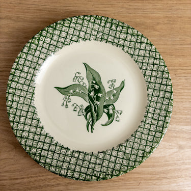 Lily of the Valley Dinner Plates - Primrose China Co.- set of 2 - 1950s vintage
