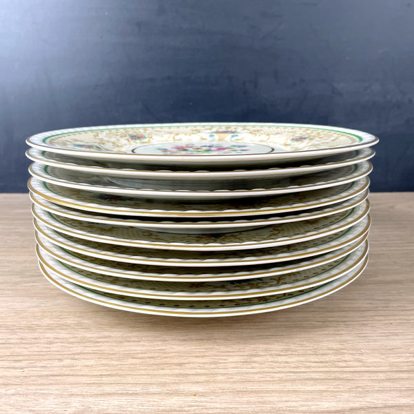Charles Ahrenfeldt Limoges floral dinner plates - set of 10 - vintage china - NextStage Vintage