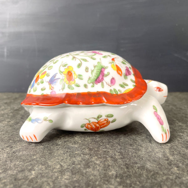 Chamart Limoges turtle trinket box - vintage fine porcelain - NextStage Vintage