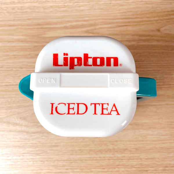 Lipton Iced Tea aqua plastic pitcher - 1970s vintage - NextStage Vintage
