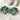 Lisner green iridescent crown brooch with clip on earrings - NextStage Vintage