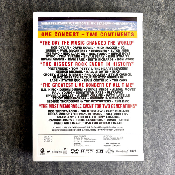 Live Aid 4-DVD Set - 2004 sealed package - NextStage Vintage