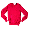 Vintage 1960s Lord Jeff Red Orlon Pullover Sweater — Raglan V-Neck, USA Made, Sz M - NextStage Vintage