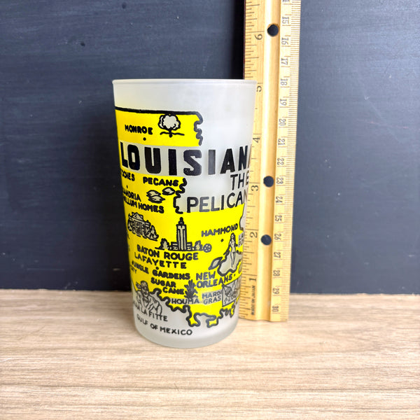 Louisiana souvenir state glass - 1950s vintage souvenir - NextStage Vintage