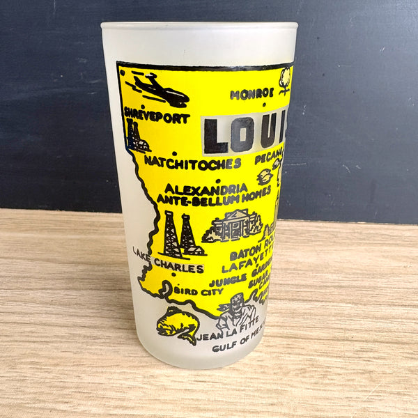Louisiana souvenir state glass - 1950s vintage souvenir - NextStage Vintage