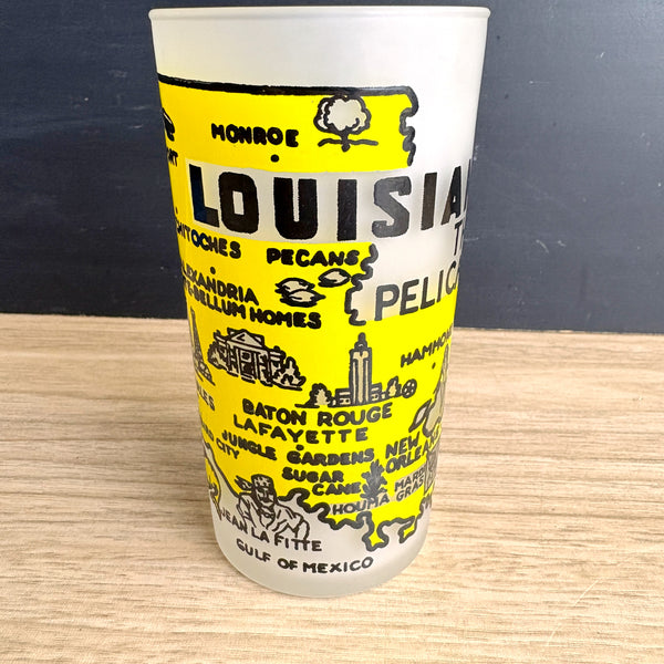 Louisiana souvenir state glass - 1950s vintage souvenir - NextStage Vintage