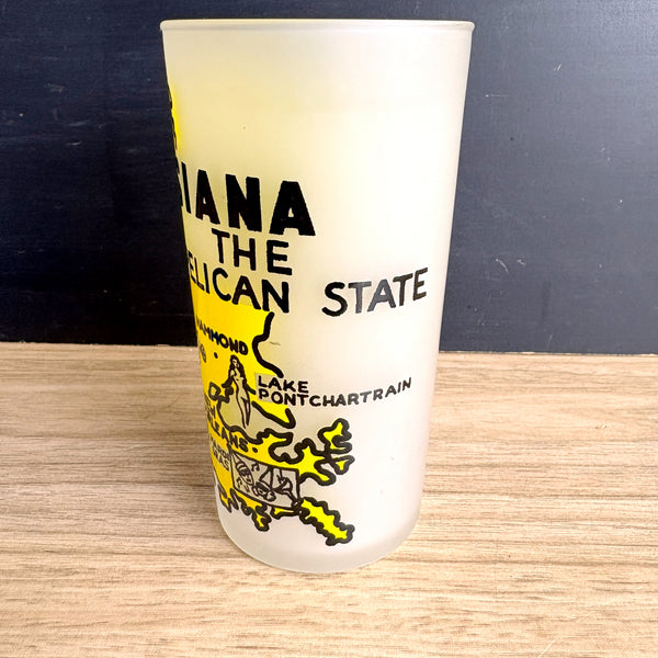Louisiana souvenir state glass - 1950s vintage souvenir - NextStage Vintage