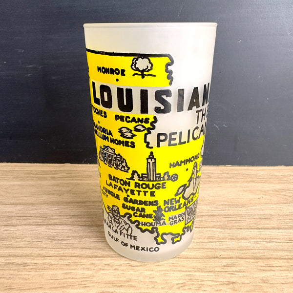 Louisiana souvenir state glass - 1950s vintage souvenir - NextStage Vintage