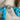 Lucoral triple strand turquoise color beaded necklace, sterling clasp - NextStage Vintage