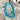 Lucoral triple strand turquoise color beaded necklace, sterling clasp - NextStage Vintage