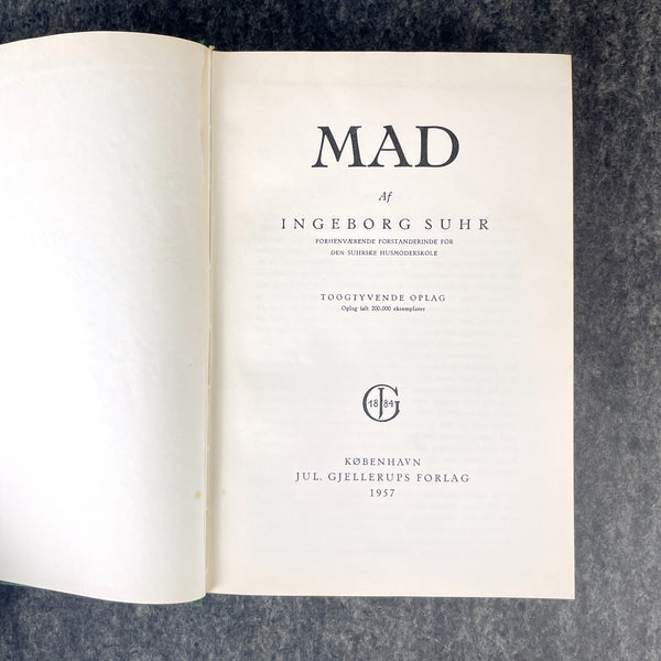 "Mad" - 1957 Danish cookbook - Ingeborg Suhr - in Danish - NextStage Vintage