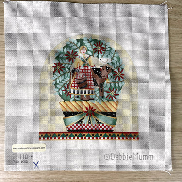 Debbie Mumm 8 Maids a Milking needlepoint canvas #DM10H - NextStage Vintage