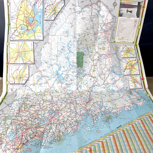 1964 Maine Vacationland Highway map - tourism ephemera - NextStage Vintage