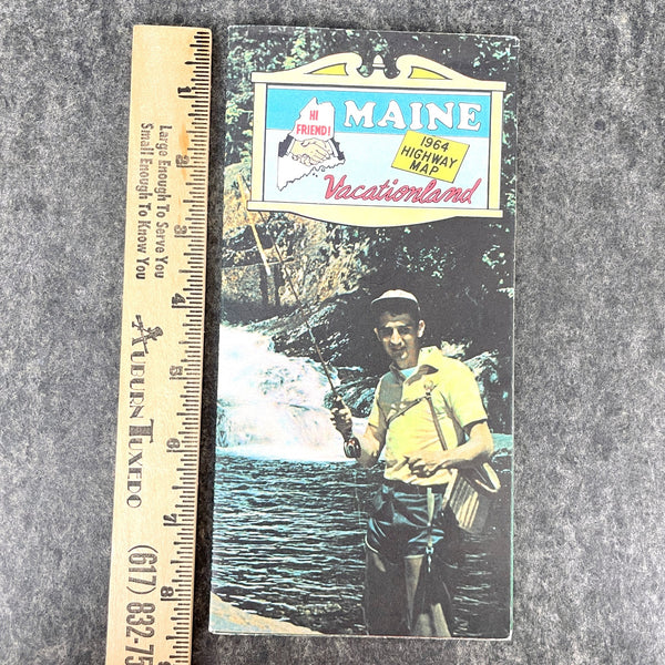 1964 Maine Vacationland Highway map - tourism ephemera - NextStage Vintage