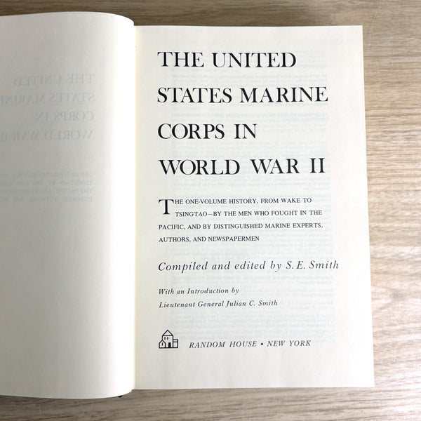 The United States Marine Corps in World War II - S E Smith - 1969 hardcover - NextStage Vintage