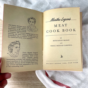Martha Logan's Meat Cook Book - pocket book - 5th printing Jan 1954 - softcover - NextStage Vintage