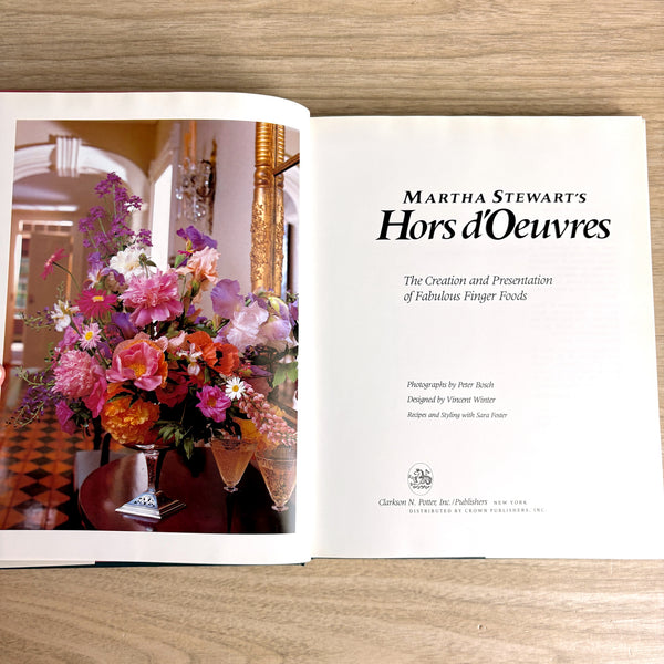 Martha Stewart's Hors d'Oeuvres - 1984 with dust jacket