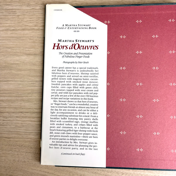 Martha Stewart's Hors d'Oeuvres - 1984 with dust jacket