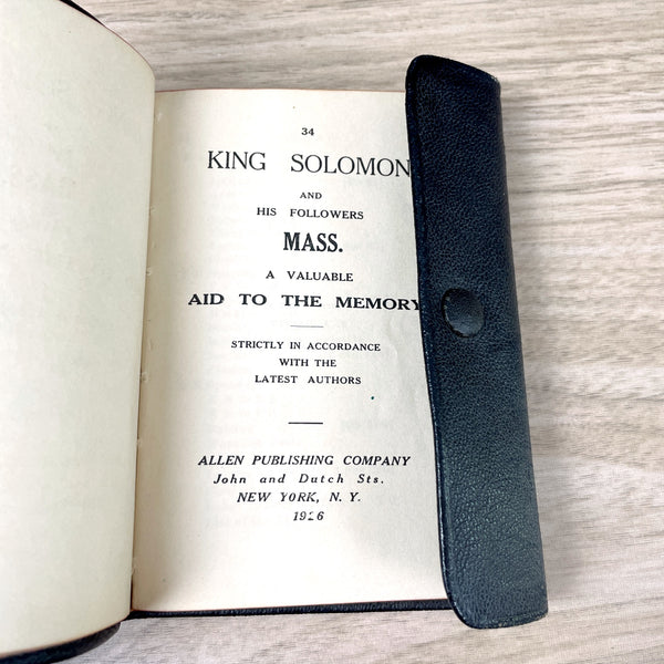 King Solomon and His Followers Mass - 1926 - Masonic text - NextStage Vintage