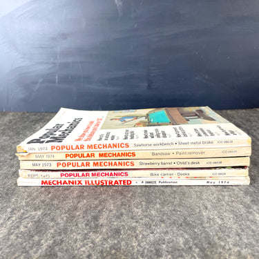 Popular Mechanics 1973-74 magazines - set of 4 - NextStage Vintage