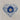 Melissa Shirley blue flower heart needlepoint canvas - 2076B - NextStage Vintage
