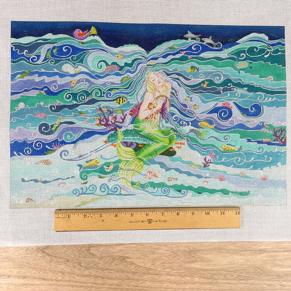 Dede's Enchanted Mermaid's Dream needlepoint canvas - #18050 - NextStage Vintage