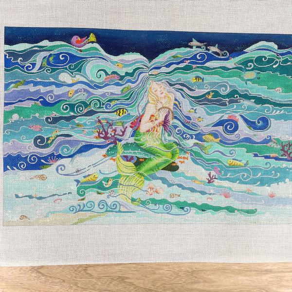 Dede's Enchanted Mermaid's Dream needlepoint canvas - #18050 - NextStage Vintage