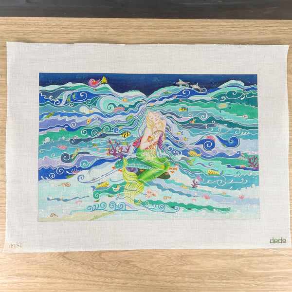 Dede's Enchanted Mermaid's Dream needlepoint canvas - #18050 - NextStage Vintage