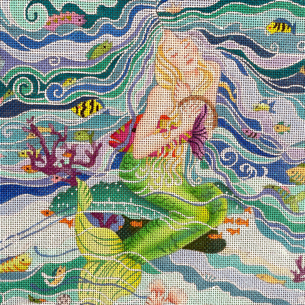 Dede's Enchanted Mermaid's Dream needlepoint canvas - #18050 - NextStage Vintage